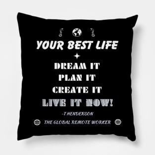 Live Your Life Quote Pillow