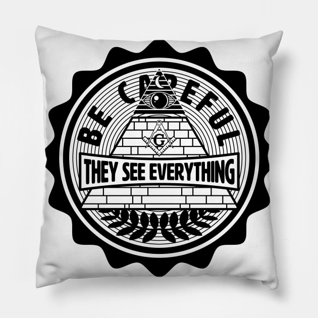 They See Everything Pillow by YTdesign