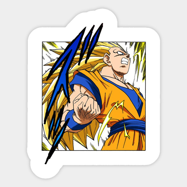 Goku Super Saiyan 3 Manga Goku Sticker Teepublic Uk