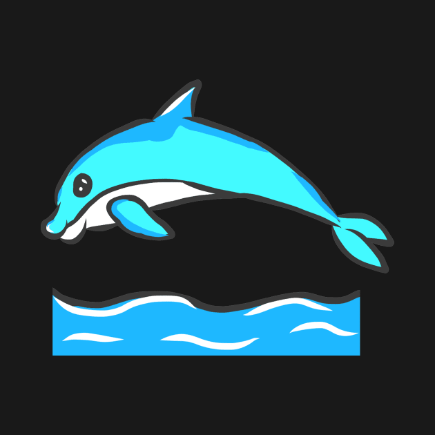 cute dolphin design whale fish animal welfare dolphin by KK-Royal