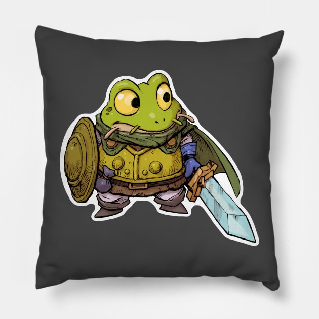 Frog Knight Pillow by matthewart