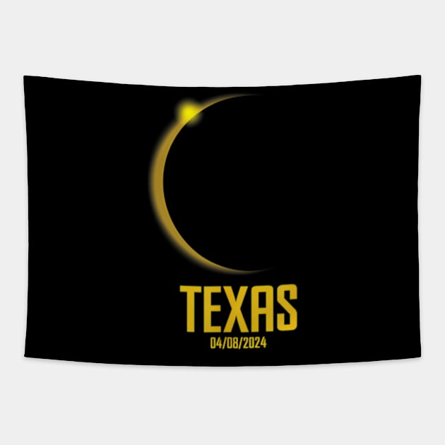 Sun Eclipse Total Solar Texas April 8 2024 Path Of Totality Tapestry by SanJKaka