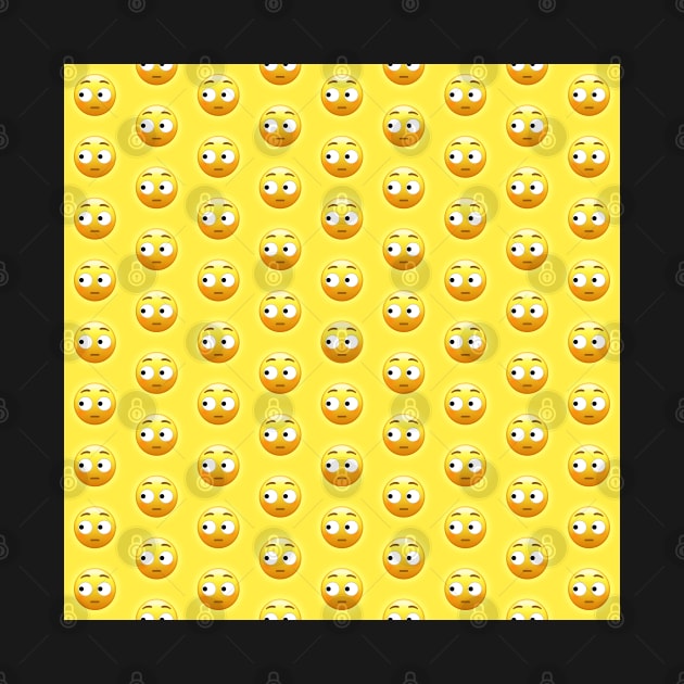 Side Eye Face Emoji Pattern | Pop Art by williamcuccio