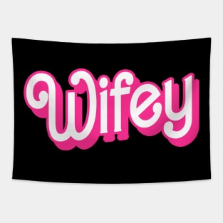 Funny Wifey Newlyweds Wife Gifts Womens Funny Wife Tapestry