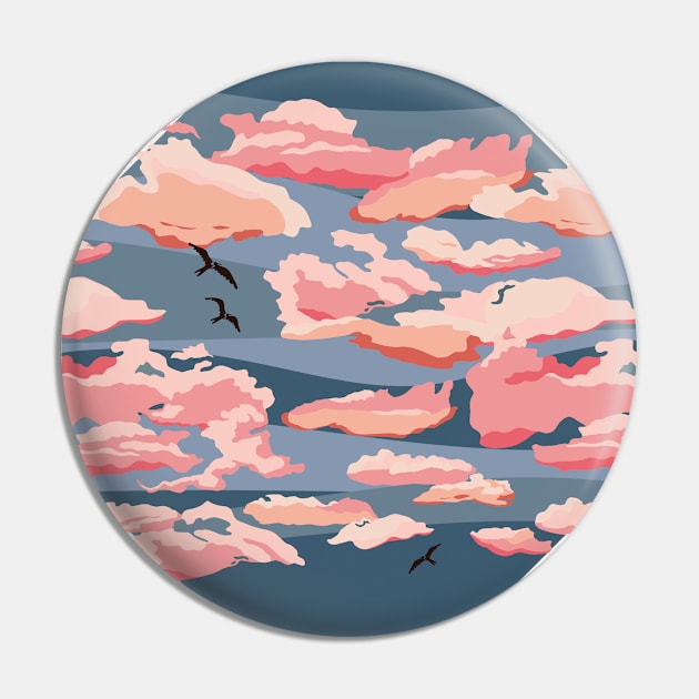 Sunset on a Cloudy Evening Pin by wildnotions