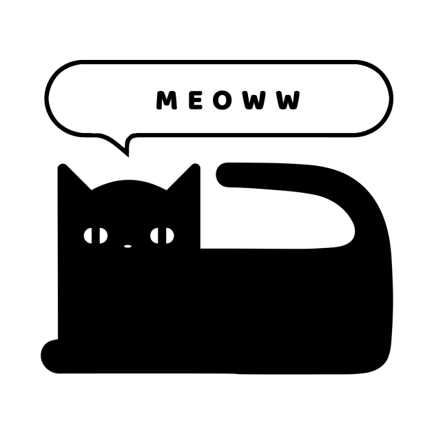 Black Cat - Minimal Meow by SallySunday