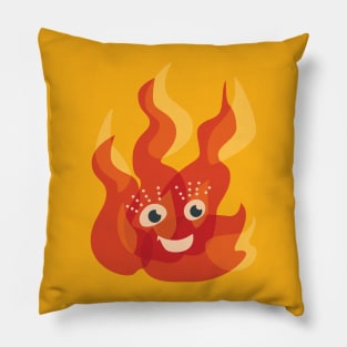 Happy Burning Fire Flame Pillow