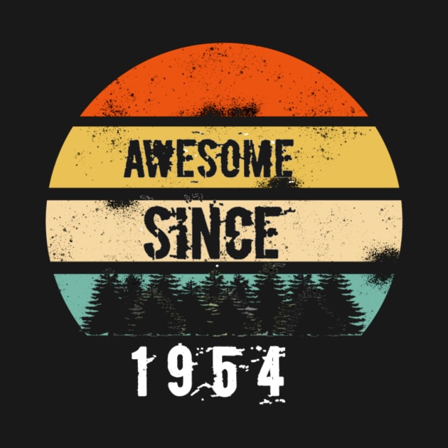 Awesome Since 1954 66th 65th birthday gift shirt by FouadBelbachir46