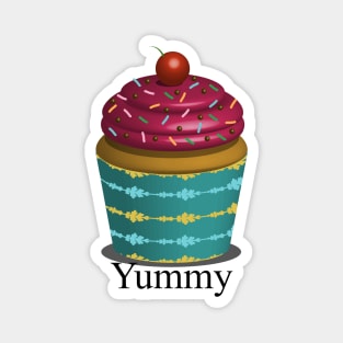 Cherry Frosting Cupcake Magnet