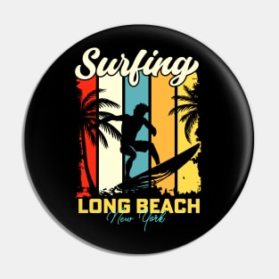 Surfing | Long Beach, New York Pin