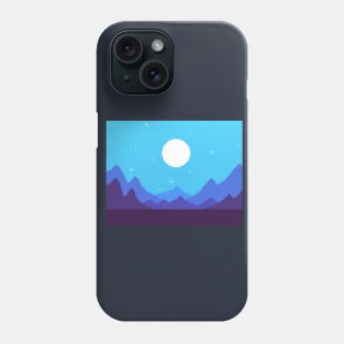 Blue Night In The Rocky Valley Phone Case