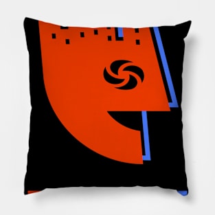 YourArtDude Logo In Red And Lt. Blue Pillow