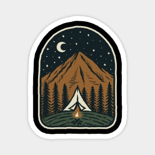 Camp Mountain Night Magnet