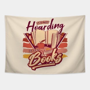 Retro It's Not Hoarding If It's Books // 90s Style Book Lover Tapestry