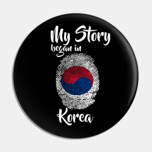 Korea Flag Fingerprint My Story DNA Korean Pin