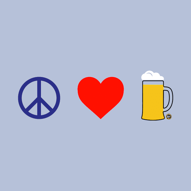 Peace Love Beer by BrewWears