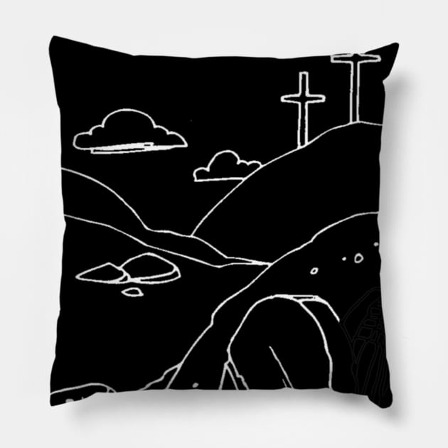 True Story Easter Empty Tomb Jesus Is Risen Church Pillow by Kellers