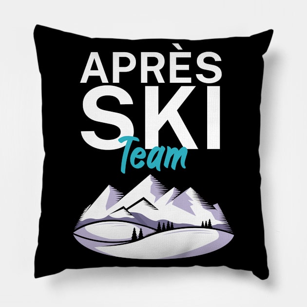 Apres Ski Team Pillow by maxcode