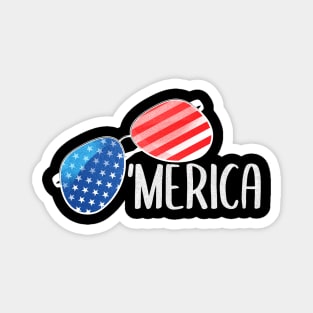 Merica Sunglasses 4th of July Magnet