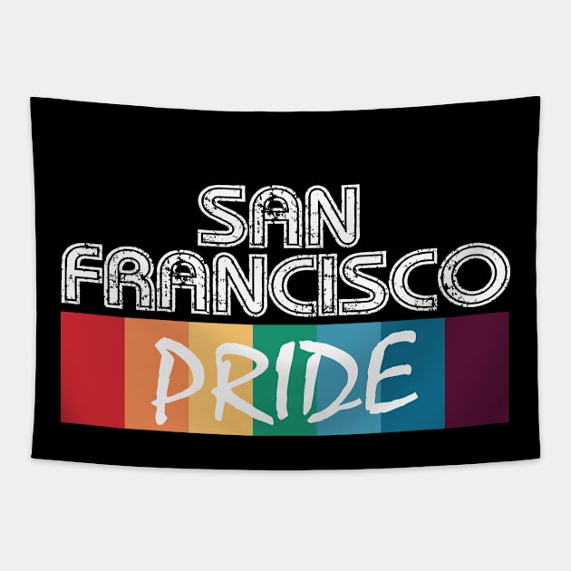 San Francisco Vintage Gay Pride Tapestry by JohnRelo