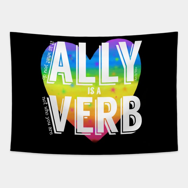 Ally is a verb Tapestry by Art by Veya