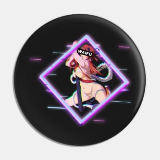 Anime Girl Waifu Glitch Pin