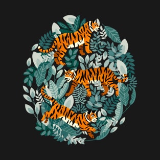 Bengal Tiger Teal Jungle T-Shirt