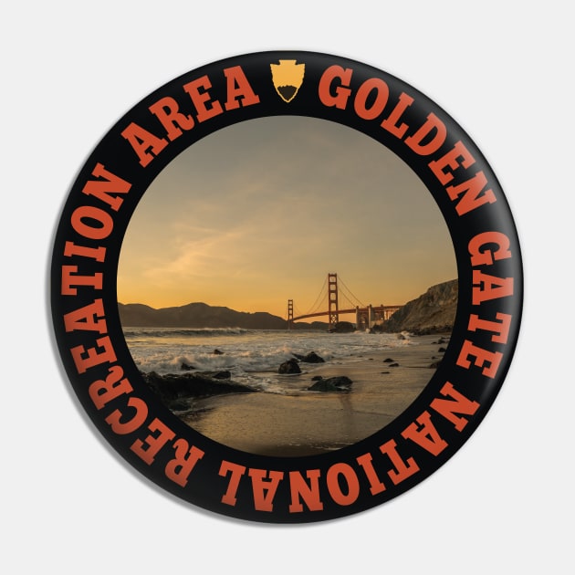 Golden Gate National Recreation Area circle Pin by nylebuss