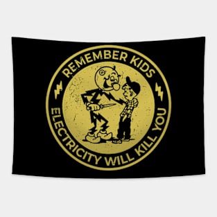 YELLOW REMEMBER KIDS Tapestry