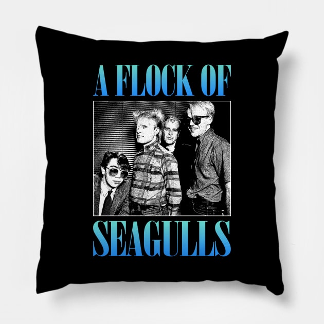 A Flock Of Seagulls - 80s Fanmade Pillow by fuzzdevil