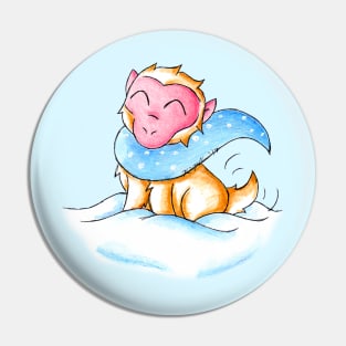 Snowy Monkey Pin