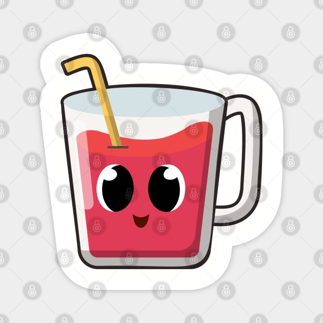 kawaii Cute apple fruit juice drink Magnet by ARTBYHM