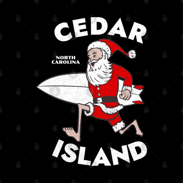 Cedar Island, NC Christmas Vacationing Skiing Santa by Contentarama