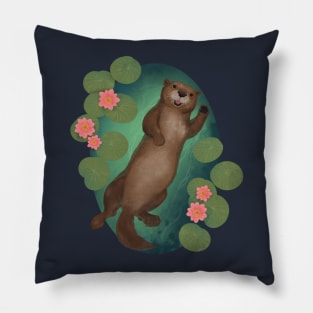 Swimming Otter Pillow