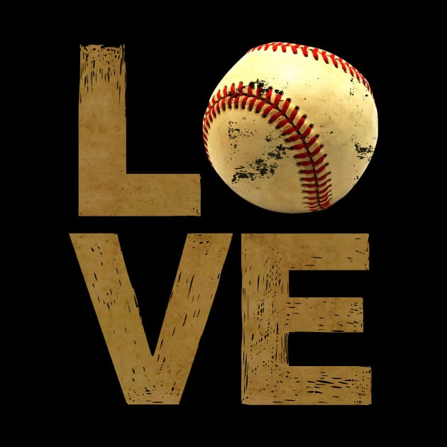 'Distressed Love Baseball' Cool Balls Gift by ourwackyhome