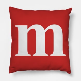 Letter M Lower Case m Alphabet gift for boys & girls Pillow