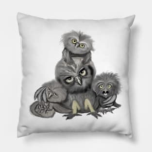 Owl Family Pillow