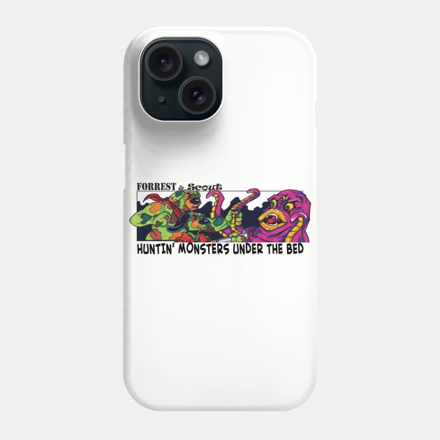 Forrest & Scout - Huntin' Monsters Under The Bed Phone Case by Alt World Studios