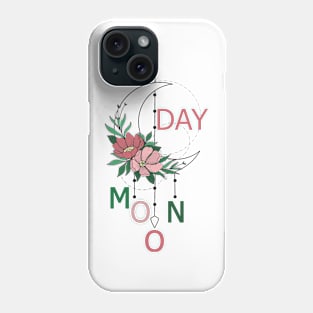 Floral moon Phone Case