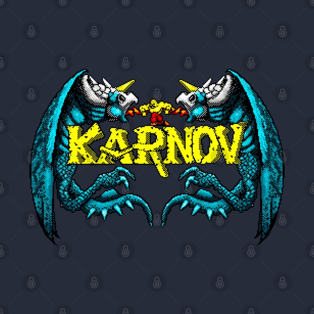 Karnov 8 Bit Pixel Art by 8 Fists of Tees