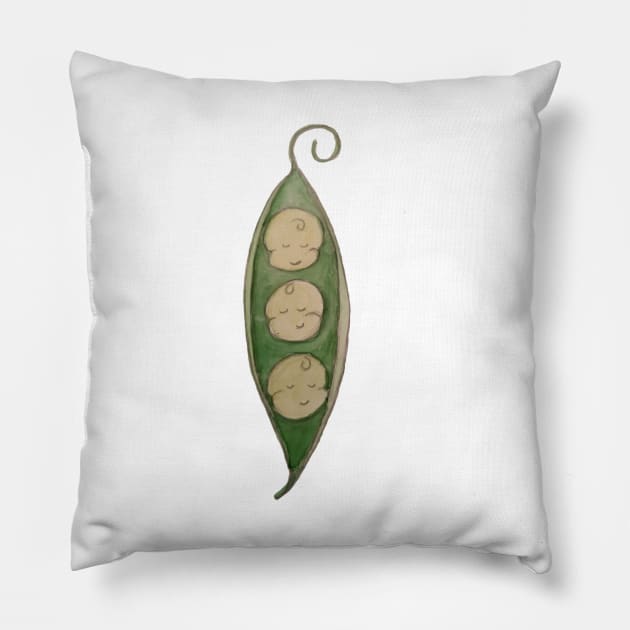 Peas in a Pod Pillow by A2Gretchen