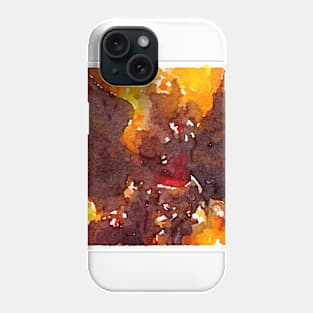 Fire Rock Watercolor Phone Case