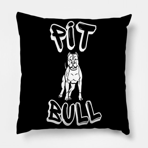 Pitbull Mama Funny Pit Bull Mom Pillow by Galgalarry