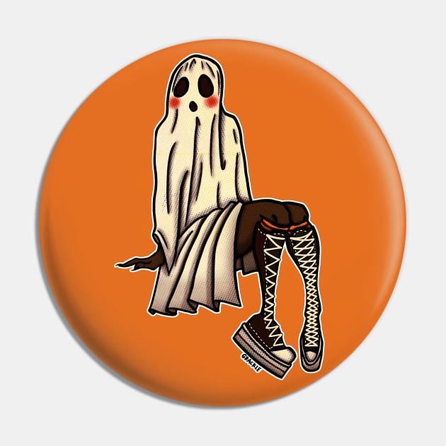 Sneaker Ghost (Dark Version) Pin by Jan Grackle