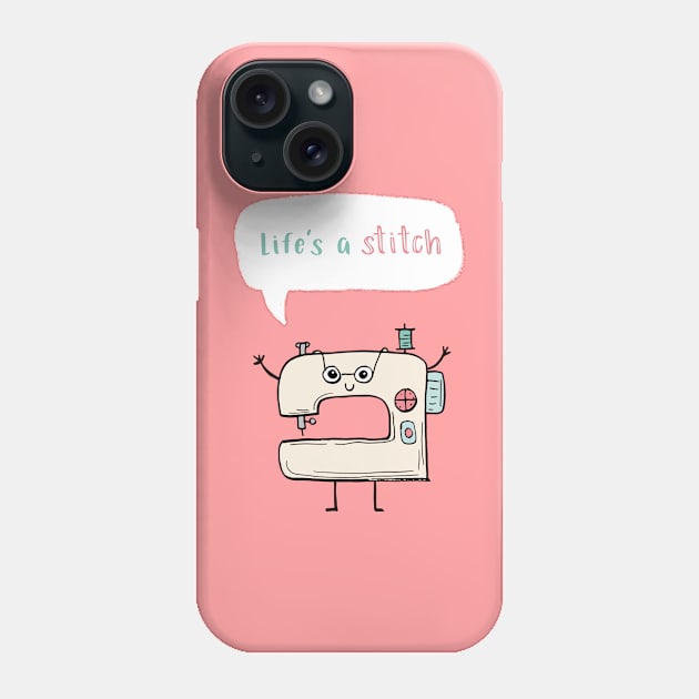 Life's a Stitch Phone Case by SWON Design