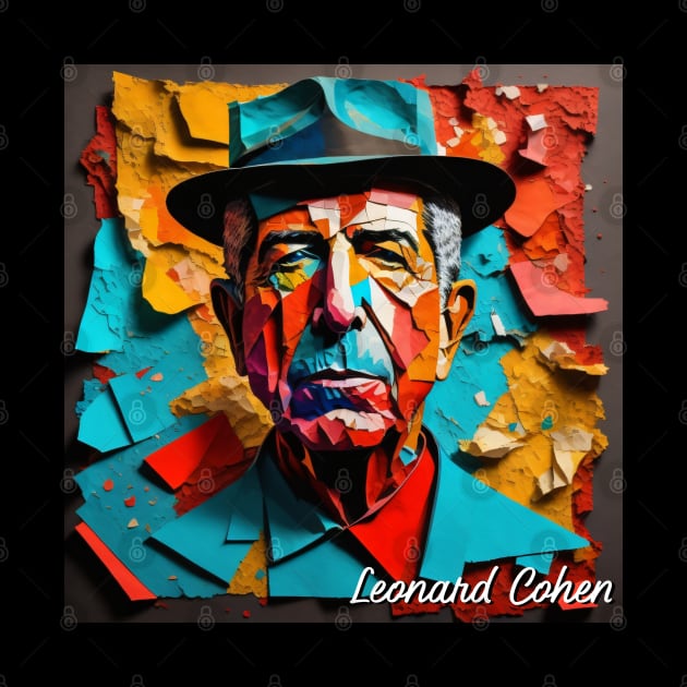 Leonard Cohen // Paper Art by Otmr Draws