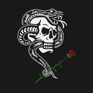 Skull snack viper flower T-Shirt