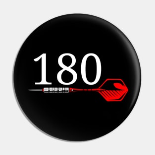 Perfect Score Darts Tee - "180" Maximum Throw Shirt Pin