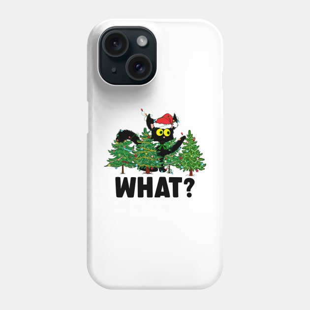 Funny Black Cat Phone Case by sharukhdesign