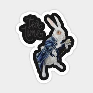 White Rabbit Tea Time Mug Magnet